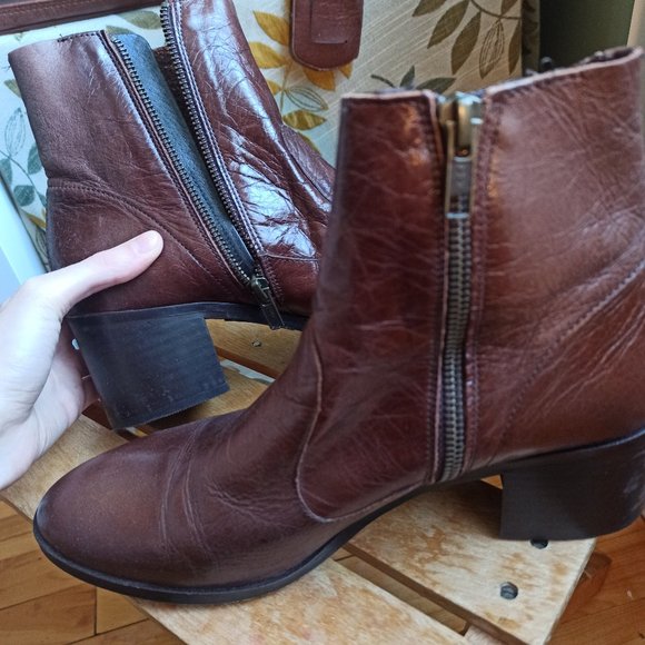 L'intervalle Leather Boots Brown | Size 41 | Made in Spain - Picture 1 of 8